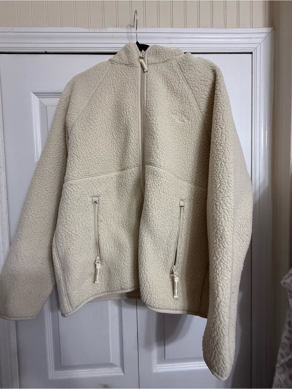 TNA Women's Cream Sherpa Zip Hoodie Jacket